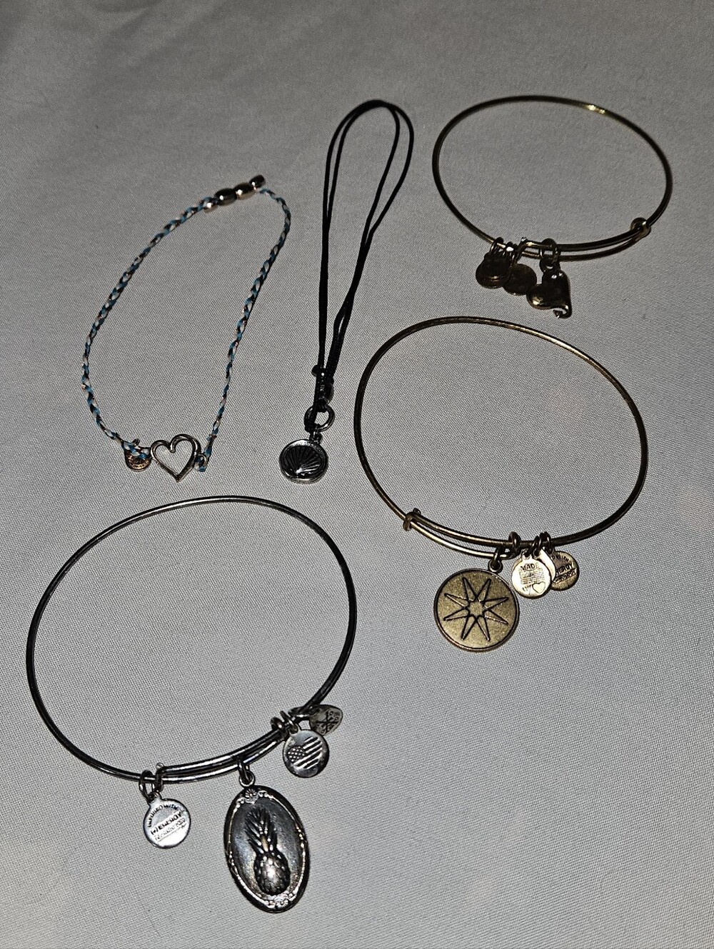 Alex and Ani Bangle and Rope Bracelets
